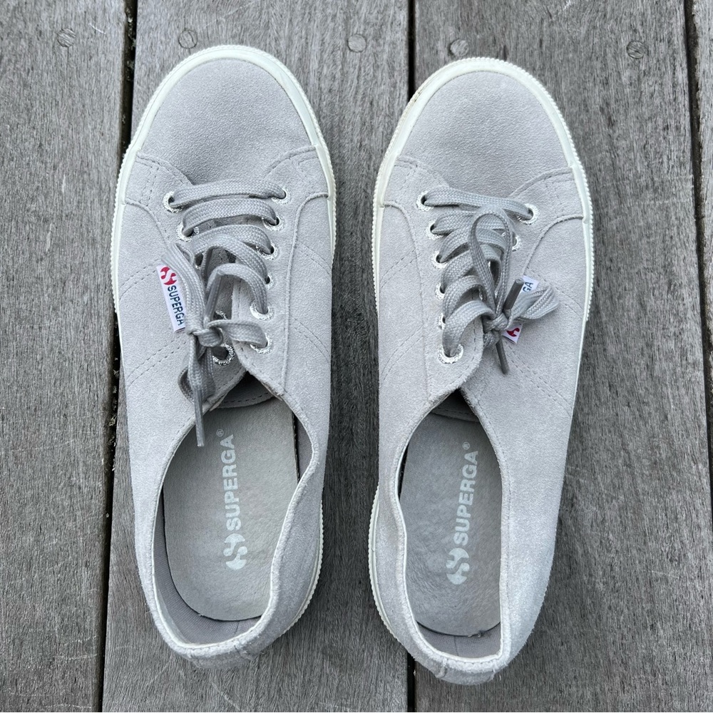 Superga Light Gray Canvas Shoes